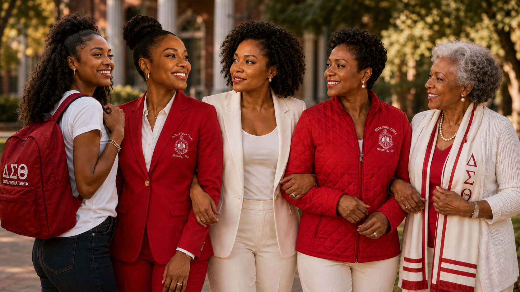 Multiple generations of Delta women celebrating sisterhood
