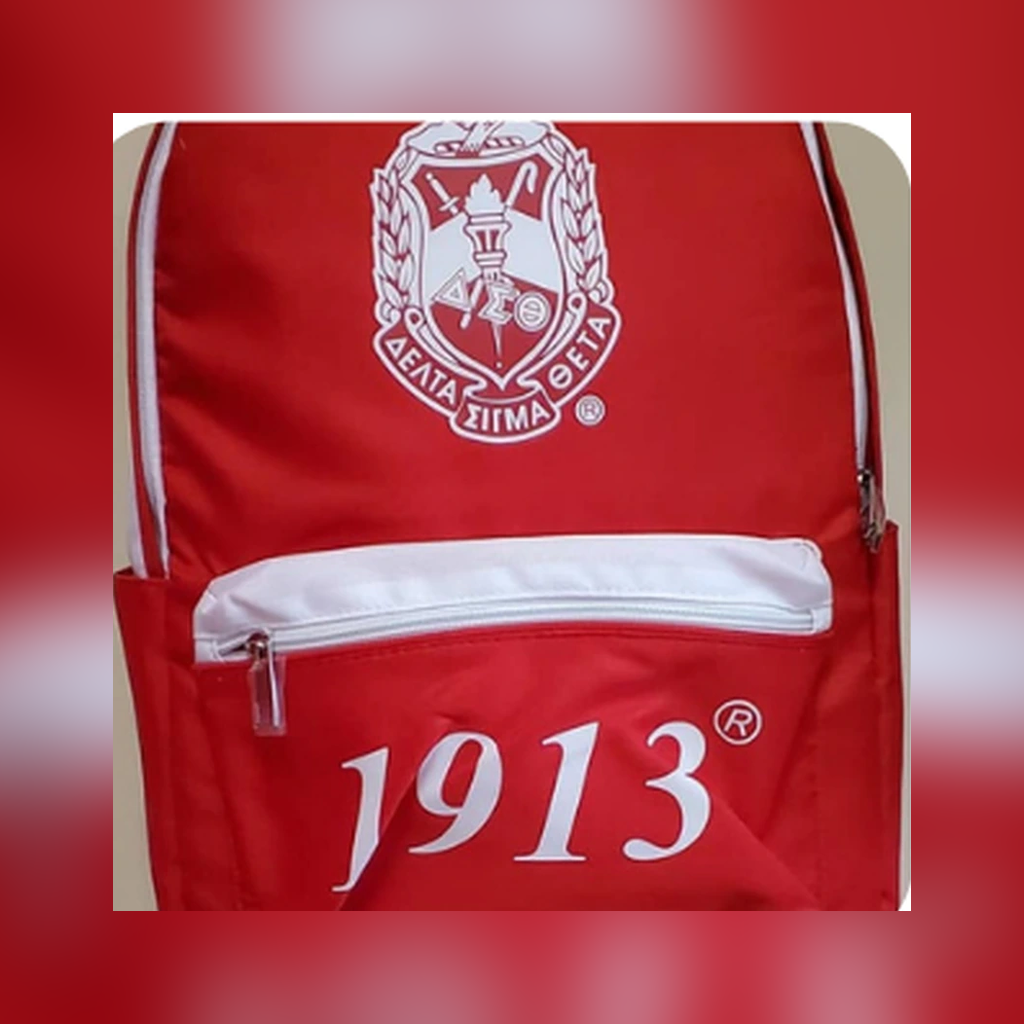 Red DST crest 1913 backpack